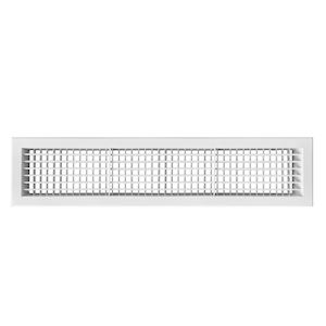  Grille de soufflage double déflexion aluminium blanc mat 800 x 200 mm - 400x400px